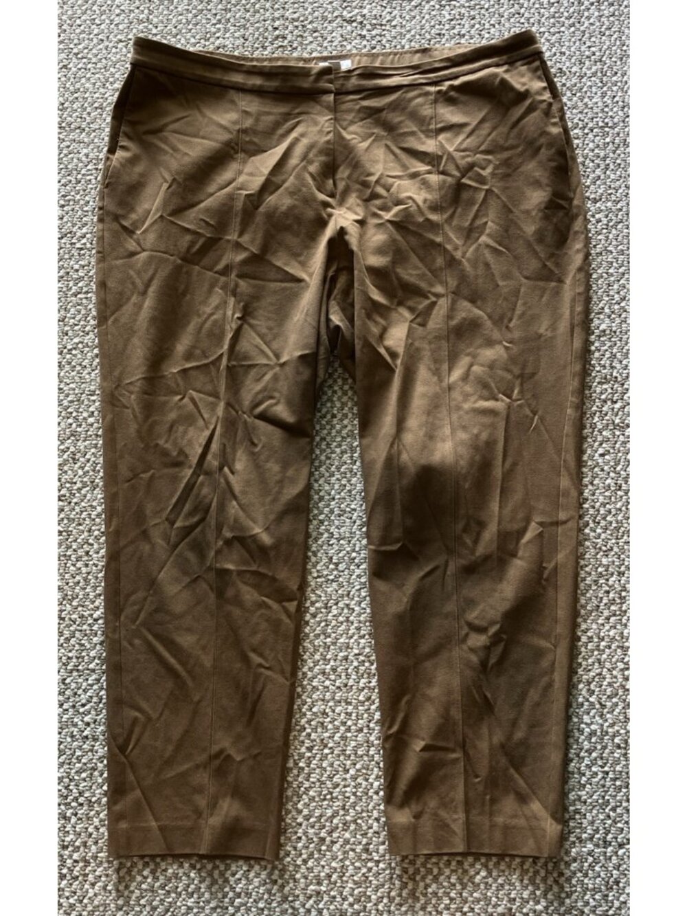 J Jill Premium Bi-Stretch Pants Womens 20W Slim Leg Brown